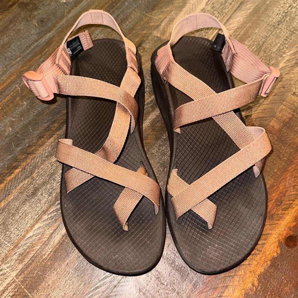 Chaco Z Boulder 2 Metallic Rose Gold Sandals
